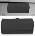 Sunglasses Holder for Car Visor, Auto Sunshade Eyeglasses Storage Case with Hidden Magnetic Closure, PU Leather Sunglass Protective Box for Most Vehicles Sun Visors (Black) by Pxobiug