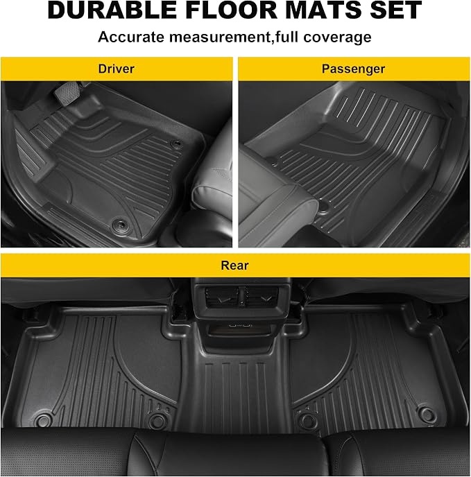 Floor Mats & Cargo Liner for Honda CRV 2023-2026 (Gasoline & Hybrid) | TPE All-Weather Mats, Non Slip & Odorless & Scratch Proof, CR-V Accessories - Image 3