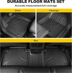 Floor Mats & Cargo Liner for Honda CRV 2023-2026 (Gasoline & Hybrid) | TPE All-Weather Mats, Non Slip & Odorless & Scratch Proof, CR-V Accessories - Image 3