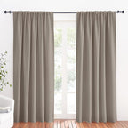 RYB HOME Large Blackout Curtains for Bedroom Living Room 84 inches Long | Thermal Insulated, Privacy, Drapes for Large Window, Triple-weave Fabric, For Better Sleep, W70 x L84, Sand, 2 Panels by RYBHOME