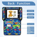 Adjustable Kids Tray Table Cover with Multi Portable Pockets, Airplane Travel Essentials for Kids, Toddlers, Adults, Airplane Must Haves, Plane Travel Essential, Travel Tray for Plane Train, Dinosaur - Image 3