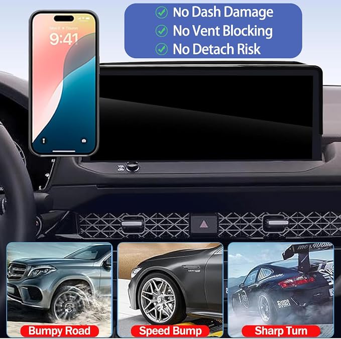 Magnetic Phone Holder for Honda Accord 2023 2024 2025 2026 EX-L Hybrid/ Touring Hybrid/ Sport Hybrid/ Sport-L Hybrid [Fits 12.3-Inch Screen Only] for Magsafe Car Cell Phone Mount with Storage Box - Image 3