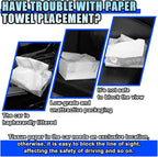 Bling Car Sun Visor Tissue Box Holder, PU Leather Auto Paper Towel Cover, Glitter Crystal Rhinestone Napkin Holder, Car Decoration Accessories for Women (Beige/White) - Image 6