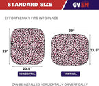 Gven Windshield Sun Shade 2pcs with Bonus Pink Car Sunshade for Front Window Shades 2025 Technology Reflect UV and Heat Sun Visor Automotive Interior Accessories Sun Protection (Pink Leopard, S) - Image 2