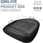 1 Pack Black Ventilated Bottom Car Seat Cover | 3D Air Mesh, PU Leather, Breathable, Front, with Storage pocket, Universal Fit for Car Truck SUV, Easy to Install - Image 2