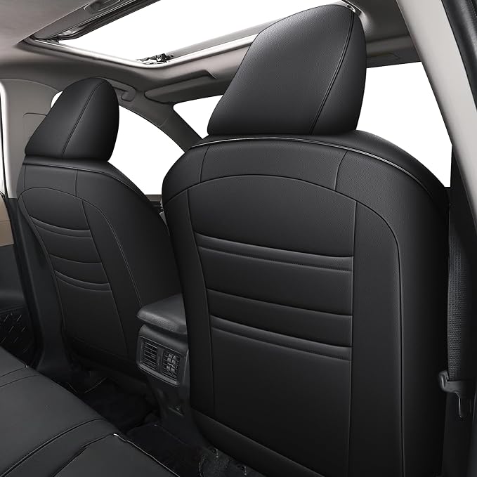 Custom Fit Seat Covers for Toyota bZ4X XLE Limited 2023-2026 Black | Full Seat Precision fit, Premium faux leather, Waterproof protection, Breathable comfort, Airbag compatible, Easy maintenance - Image 4