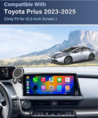 PZK Car Phone Holder for Toyota Prius 2023-2025 2026 Accessories 12.3-Inch | Strong Magnetic 15W Fast Wireless Charger Car Phone Mount with Sunglasses Storage Box 360° Rotation Magsafe Phone Stand - Image 2