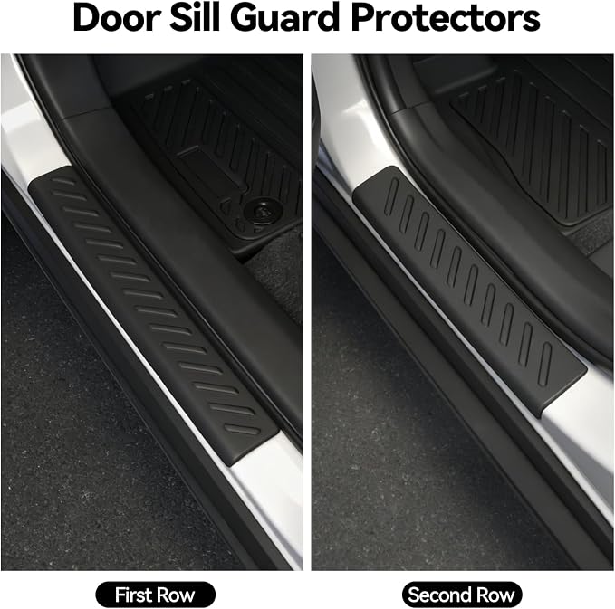 Floor Mats for 2015-2025 2026 Jeep Renegade Accessories | (Fit Cargo Floor in Upper Position)Trunk Mat & Backrest Mat & Door Sill Guard All Weather TPE Protector Full Set Floor Liners - Image 3