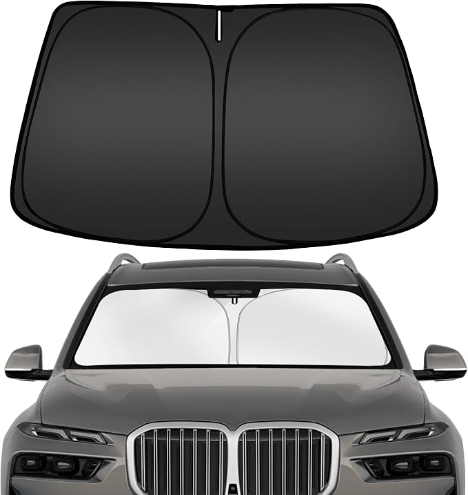 ARISMOTOR Windshield Sun Shade for BMW X7 2019-2026 | Custom Fit, Foldable, Front Window Sunshade Sun Visor Protector, Block UV Rays, Keep Car Cooler by ARISMOTOR