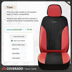 Coverado Seat Covers Full Set, Waterproof Car Seat Covers, PU Leather & Breathable Mesh Seat Protectors, 5-Piece Automotive Seat Covers, Universal Fit for SUVs, Trucks, Sedans - Image 6