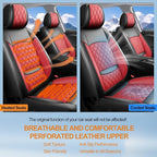 Seat Covers Fit for GMC Sierra 1500/2500/3500 HD 2007-2025,Premium Leather, Waterproof, All-Weather, Airbag Compatible, Breathable, Only 2 Front seat Covers, Red - Image 6