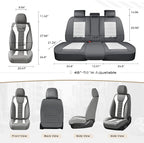 Coverado Car Seat Covers, Front Covers for Cars, Car Seat Cover Front Seats, Automotive Seat Cover, Waterproof, Leather Car Seat Cushion, Universal Interior Covers Seat Protectors for Most Cars - Image 6