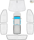 KMF 6pcs Thicken Sun Shades for Chevy Colorado 2015-2022 Accessories,Chevrolet Truck Full Car Window Covers Sunshade for Windshield Side Rear, UV Block and Blackout Privacy for Car Camping by KMF