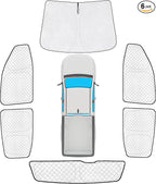 KMF 6pcs Thicken Sun Shades for Chevy Colorado 2015-2022 Accessories,Chevrolet Truck Full Car Window Covers Sunshade for Windshield Side Rear, UV Block and Blackout Privacy for Car Camping by KMF