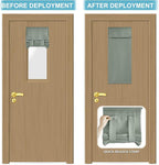 RYB HOME Classroom Door Window Cover Lockdown Shades Blackout, No Drill | Privacy Sidelight Glass Door School Office Blinds, Room Darkening Blocks Views, Portable Curtains, W12 x L30, Sage Green - Image 5