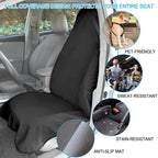 Osilly Car Seat Cover Towel Fabric, Anti-Slip Red Front | Soft texture, granular backing, washable staff protection, easy cover adjustment, universal fit, car interior accessories - Image 3