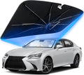 Windshield Sun Shade for Lexus GS 2013-2020 with 360° Rotating Shaft | Custom Fit Umbrella Sunshade for UV Blocking, Interior Heat Protection, Easy Storage, UPF 50+ Cool Windshield Cover by Lonyaqui