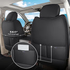 Truckiipa Dodge Ram Seat Covers Front Pair, Car Seat Cover Waterproof Leather Protector Pickup Truck Accessories, Full Coverage Custom Fit for 2002-2026 Ram 1500 2500 3500 Regular/Double Cab, Black - Image 6