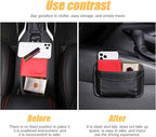 Moly Magnolia PU Leather Car Seat Side Pocket Organizer, Multicolor/Flag | holds phones pens and cards, console door or narrow-gap placement, fits most cars, SUVs, and trucks, car interior accessories - Image 3