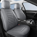 HChengkikz Front Car Seat Cover, Faux Leather, Waterproof (Gray) | Breathable, Airbag Compatible, Easy Maintenance, Universal Fit for Most Sedans SUVs Pick-ups Trucks by HChengkikz