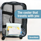 CleverMade Tahoe Collapsible Cooler Bag, Large Travel Cooler, Heather Gray | Keep Food and Drinks Cold Without Bulky Storage | The Leak-Resistant Liner Contains Meltwater, and the Frame Folds Flat - Image 8