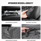 Dog Car Seat Cover for Back Seat, 60/40 Split with Armrest Access | 52" Wide • Water-Resistant Oxford • Non-Slip Backing • Black • Family Cars, Compact SUVs & Compact MPVs - Image 5