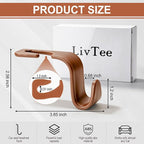 LivTee Car Seat Headrest Hook, Auto Seat Hook Hangers Organizer Interior Accessories for Purse Coats Umbrellas Grocery Bags Handbag, 4-Pack - Blown - Image 3