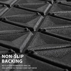 CAR PASS Bling Diamond Car Mats Rubber Floor Mats Full Set Anti-Slip 3D Rhombus Waterproof Trim to Fit Liner Universal Glitter Crystal Sparkly Shining Rhinestone Girl Women SUV Sedan, Black Diamond - Image 8