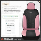 Coverado Car Seat Covers 2-Pack, Luxury Front Seat Covers, Automotive Car Seat Protectors, Pink Driver Seat Covers Universal Fit for SUVs, Trucks, Sedans - Image 4