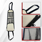 Car Seat Side Organizer, Seat Side Storage Pocket, Multifunctional Mesh Net Pocket, Car Multi-Pockets Backseat Organizer Side Hanging Bag for Storage Coins, Cell Phones, Glasses (Beige, 1PCS) - Image 5