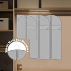 Garment Bags for Hanging Clothes, 45'' Suit Bag Cover for Storage and Travel, Dress Bags for Gowns Long (Grey) - Image 5
