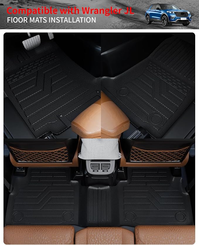 Floor Mats Set for 2020-2025 Subaru Outback | Cargo Liner Cargo Mat Trunk Liner TPE All Weather Back Seat Cover Protector 2024 Outback Accessories - Image 3