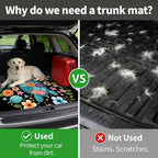 Car Trunk Mat for SUV, 31"x47" Colorful Floral Turtle Cargo Liner Protector | All Weather Universal Cargo Liners for Dogs, Car Accessory for SUVs/Sedan/Wagons, Durable Non-Slip Washable Rear Cargo Mat - Image 4
