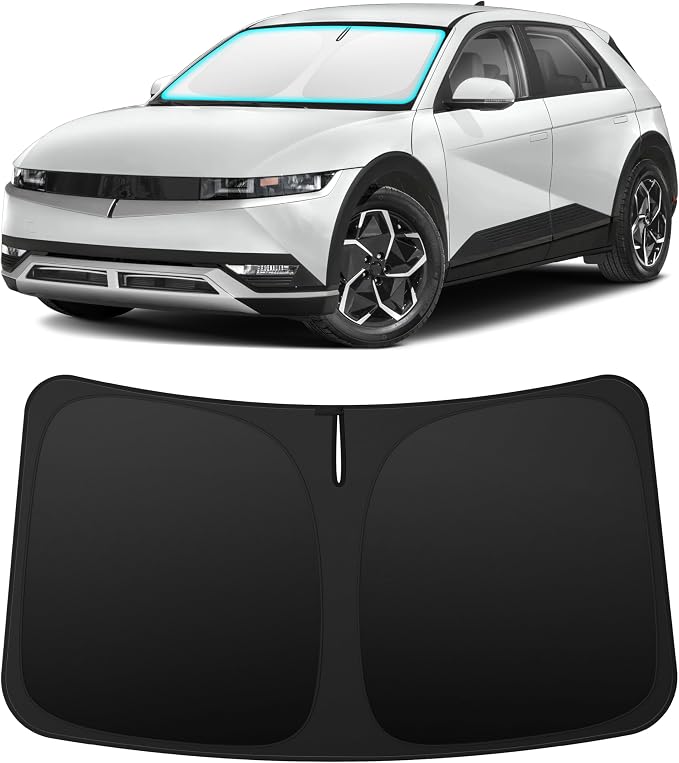 INSAUTO Custom Fit Windshield Sun Shade for Hyundai Ioniq 5 2022-2026 | Foldable Front Window Sunshade Car Accessories, UV & Heat Reflector, Keeps Interior Cool, Includes Storage Bag by INSAUTO