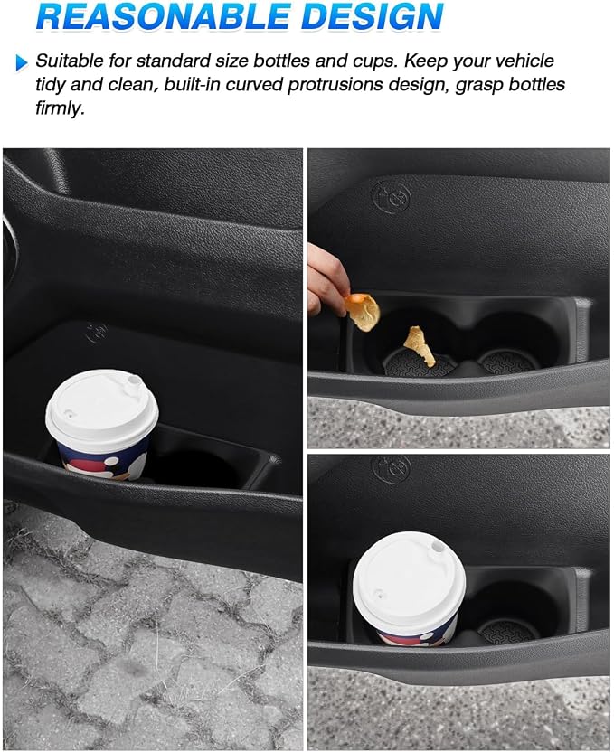Autorder Door Side Cup Holder Insert for 2019-2025 Dodge Ram 1500 2500 3500 Accessories Water Cup Holders Door Organizer Handle Pocket Tray - Image 6