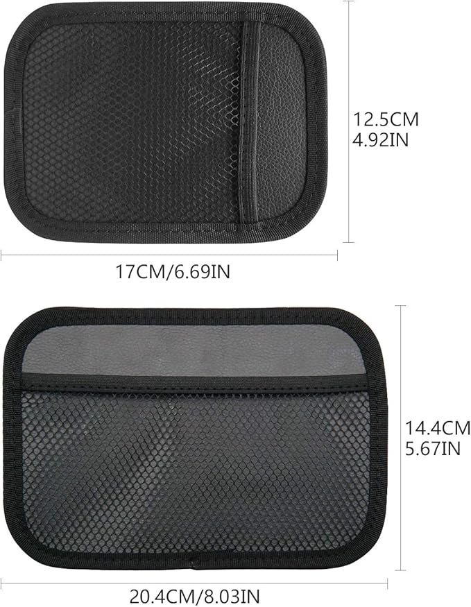 INNOLIFE Car Net Pocket Side Clutter Scattered Storage Phone Holder Strong Paste Organizer 8"x5.75"(1pcs L+1 pcs S) - Image 2