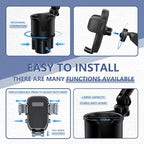 SAMPUSS 2-in-1 Phone Holders for Your Car Car Cup Holder Car Phone Holder | 360° rotation 2-in-1 function car phone mount with long arm universal smartphone phone holder car cup holder expander - Image 5