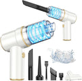 KMM Handheld Car Vacuum Cleaner, 9000PA Hand Held Vacuum & Air Duster | Strong Suction, 120W High Power, Portable, Cordless, Multi-Nozzles & LED Light, for Home, Car, Office by KMM