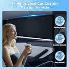 KUST Car Window Shades for Honda Pilot 2023-2025 2026 Windshield Sun Shade Side Window Cover UV Block Privacy Protection Accessories for Camping Blackout Rear Back Full Set 8PCS - Image 4