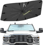Windshield Sun Shade for Dodge RAM 2500 2016-2026, Custom Umbrella Shades | Foldable Front Window Sunshade with 360° Rotating Shaft, Car Shades with UV & Heat Protection by Visufy