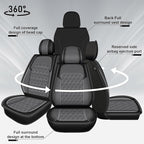 Car Seat Covers for Nissan Juke 2011-2017 Full Set Faux Leather | Waterproof Breathable Scratch Resistant 360° Wrap Airbag Compatible Easy Clean (5 Seats,Black & Grey) - Image 7