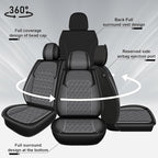 Car Seat Covers for Toyota Corolla 2014-2019 Full Set Faux Leather | Waterproof Breathable Scratch Resistant 360° Wrap Airbag Compatible Easy Clean (5 Seats,Black & Grey) - Image 7