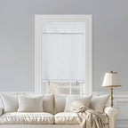 NICETOWN Greyish White French Door Curtains 72 Inches Long for Door Window | Self Adhesive Portable Blackout Thermal Insulated Window Curtain for Bedroom Living Room, 1 Panel, 26" x 72" - Image 8