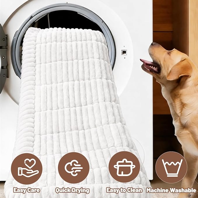 Dog Car Seat Waterproof Bed Cover Back Seat White 23.6”x51” | Nonslip Soft Comfortabl Pet Bed Mat Car Blanket for Travel Backseat Extender Seat Covers Dog Bed for Cars Trucks and SUVs - Image 6