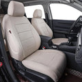 Custom Fit Seat Covers for Toyota Tacoma Double Cab/Crew Cab 2016 2017 2018 2019 2020 2021 2022 2023,Full Coverage,UV Resistant Polyester Seat Protector (Full Set,Beige) by Coverdream