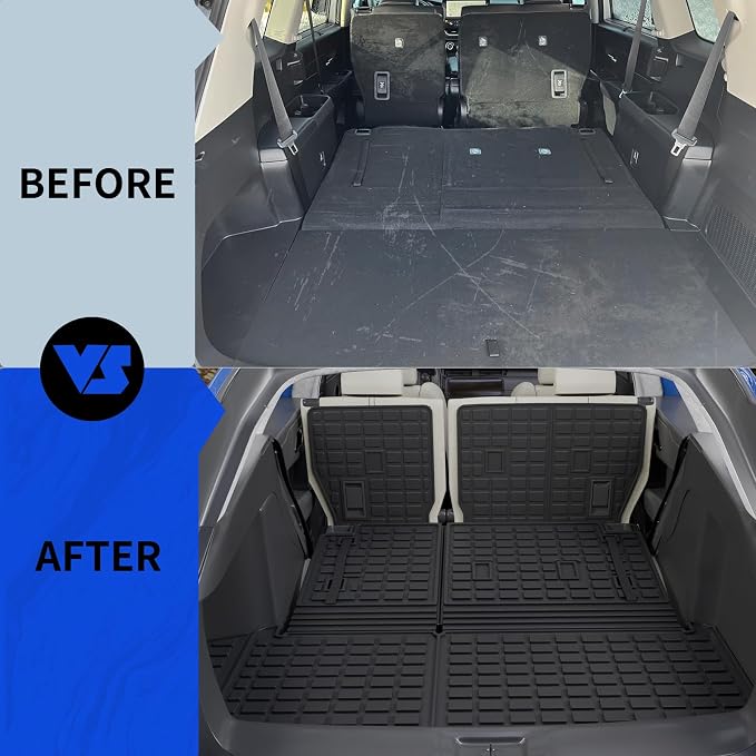 Rongtaod Floor Mats Set for 2024-2026 Toyota Grand Highlander 8-Seater | Trunk Mat with Backrest Mat Cargo Mat Cargo Liner 2nd Row Kick Mats TPE All Weather Grand Highlander Accessories - Image 6