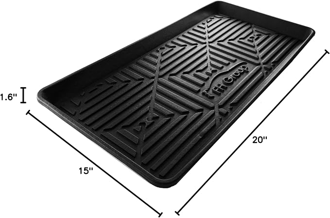 FH Group Climaproof for All Weather Protection Black Multi-Purpose Pet Feeding Bowl Tray, Dog Bowl Tray, Boot Tray, Shoe Tray, Great for Entryway or Garage 30 - Image 9