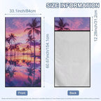 Horeset Sunset Palm Tree Car Seat Towel Cover – Quick-Dry & Washable Front Seat Protector, Universal Fit for Cars SUVs Trucks Sedans Vans, Hawaii Tropical Design - Image 9