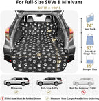 F-color SUV Cargo Liner for Dogs - Heavy Duty Trunk Cover for Full-Size SUV | Pet Cargo Cover with Bumper Flap Protector, Non-Slip Car Trunk Mat, Dog Car Seat Cover Prevents Scratches Pet Hair Mud Dirt - Image 2