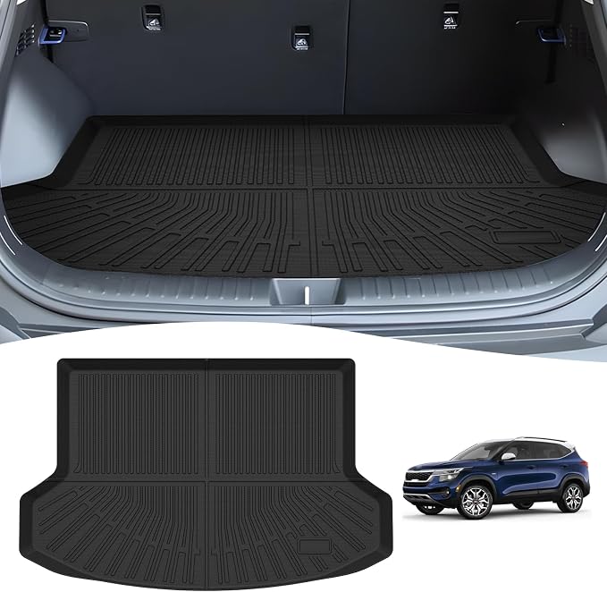 Seltos Cargo mat - Trunk Mat for Kia Seltos 2021-2026 | All Weather Trunk Mat for Seltos Accessories, Heavy Duty Rubber Mats, Car Accessories by cartist